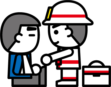 応急手当をする救急隊員のイラスト