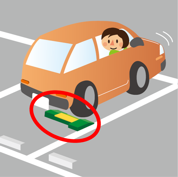平面思いやり駐車場(フラップ式)利用手順1