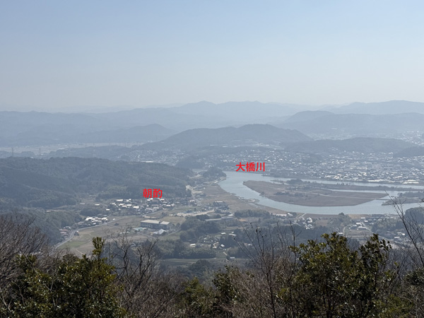 和久羅山から朝酌を望む