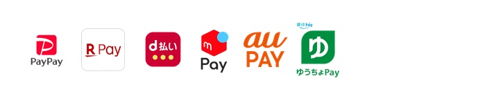 QRコード(PayPay、楽天Pay、d払い、メルペイ、au Pay、ゆうちょPay)画像