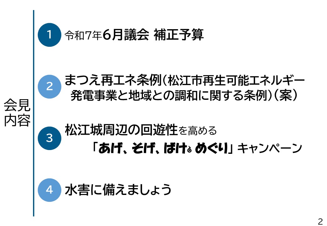 6月10日 市長定例記者会見項目