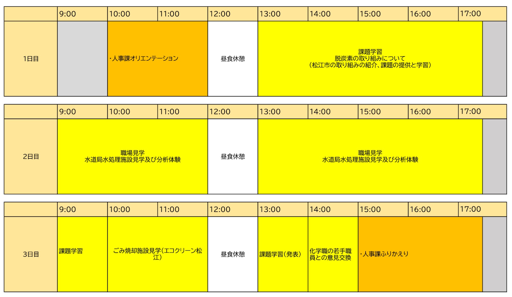 スケジュール