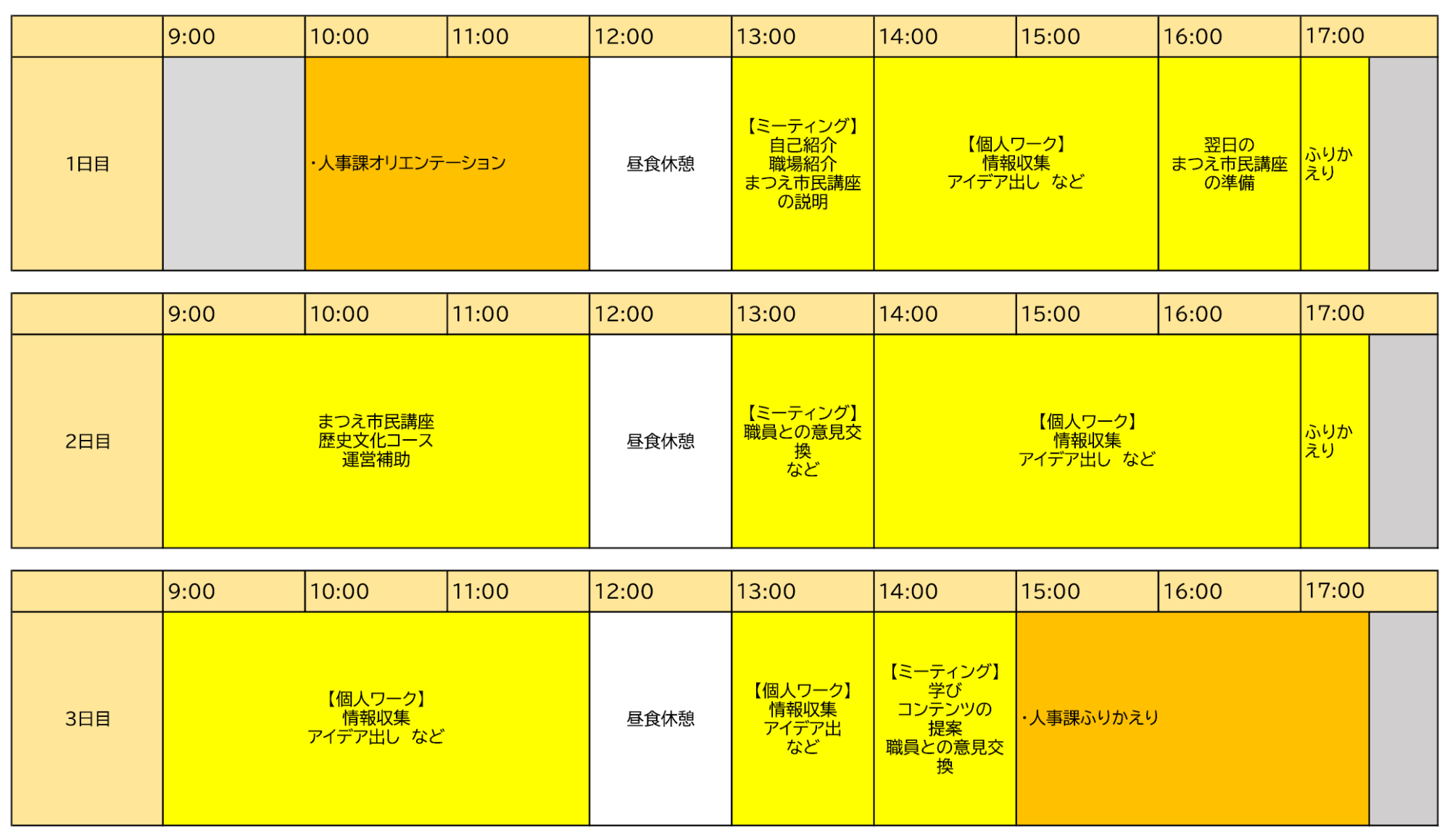 スケジュール