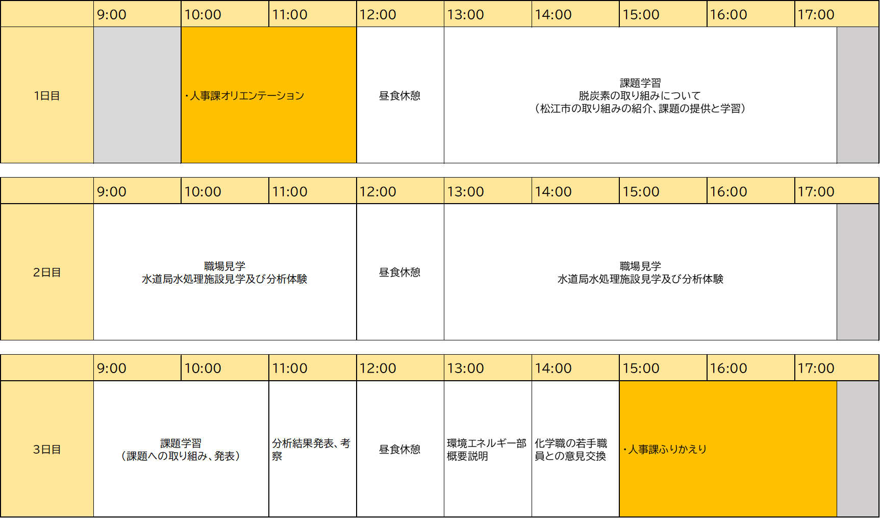 スケジュール