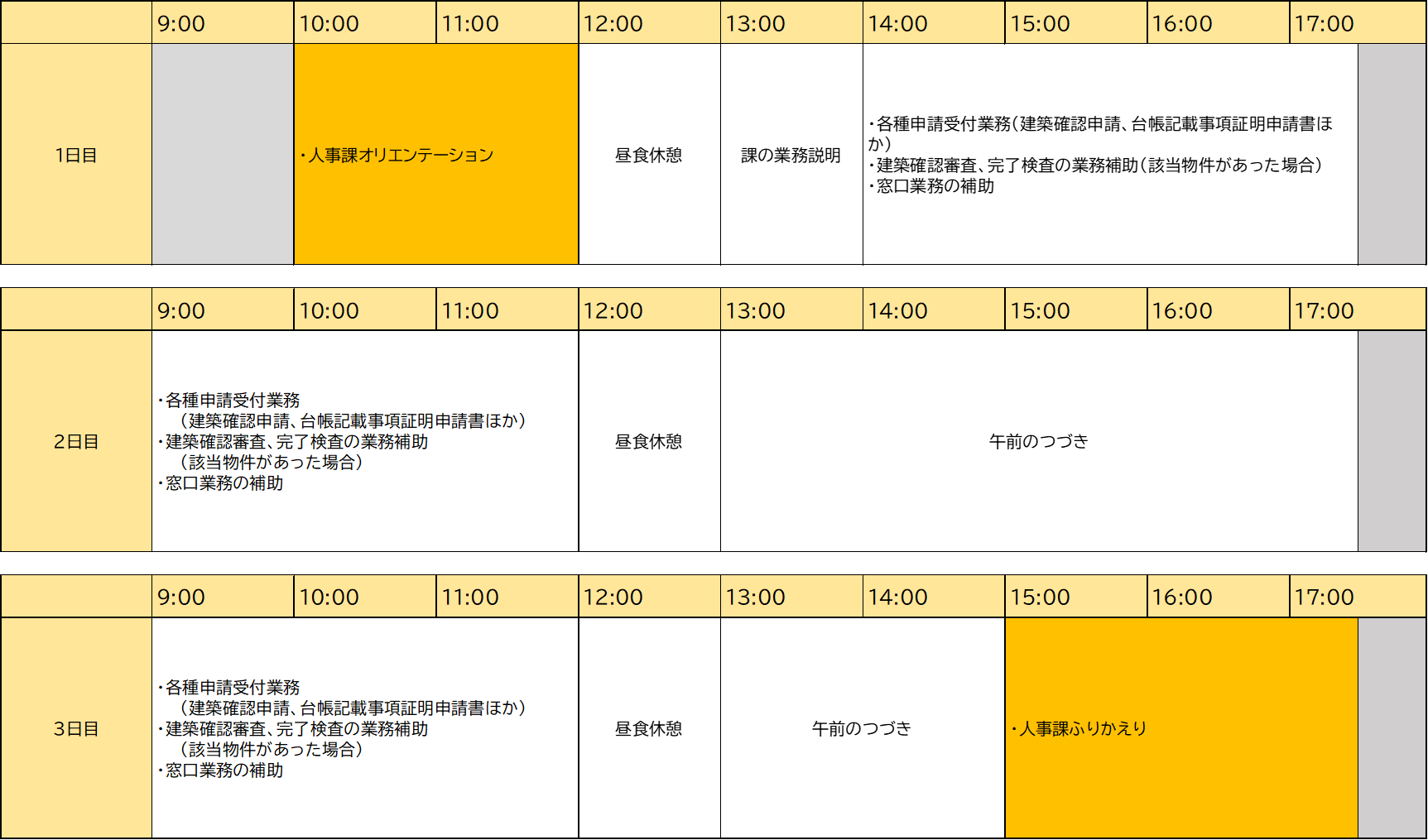 スケジュール