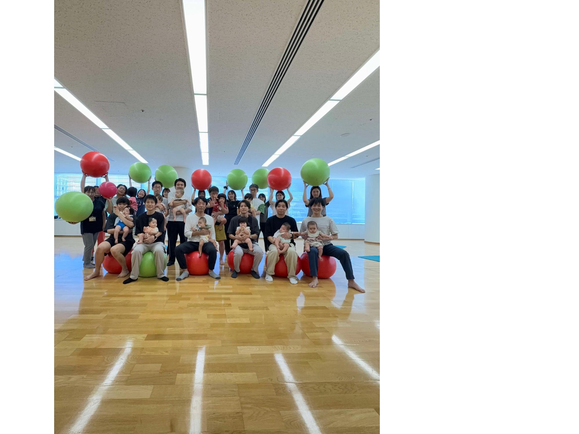 お父さんと一緒に遊ぼうの参加者集合写真