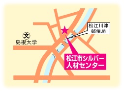 松江市シルバー人材センターの周辺地図