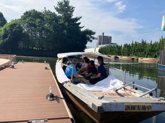 試乗会での堀川遊覧船の様子