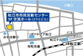 会場と駐車場を示す地図