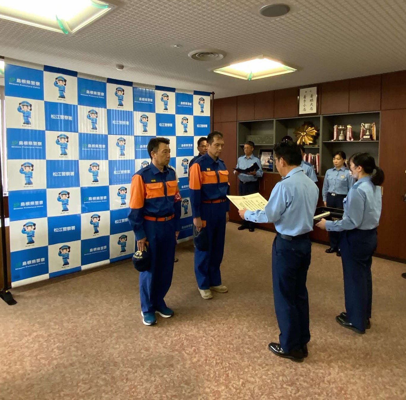 島根方面団感謝状贈呈