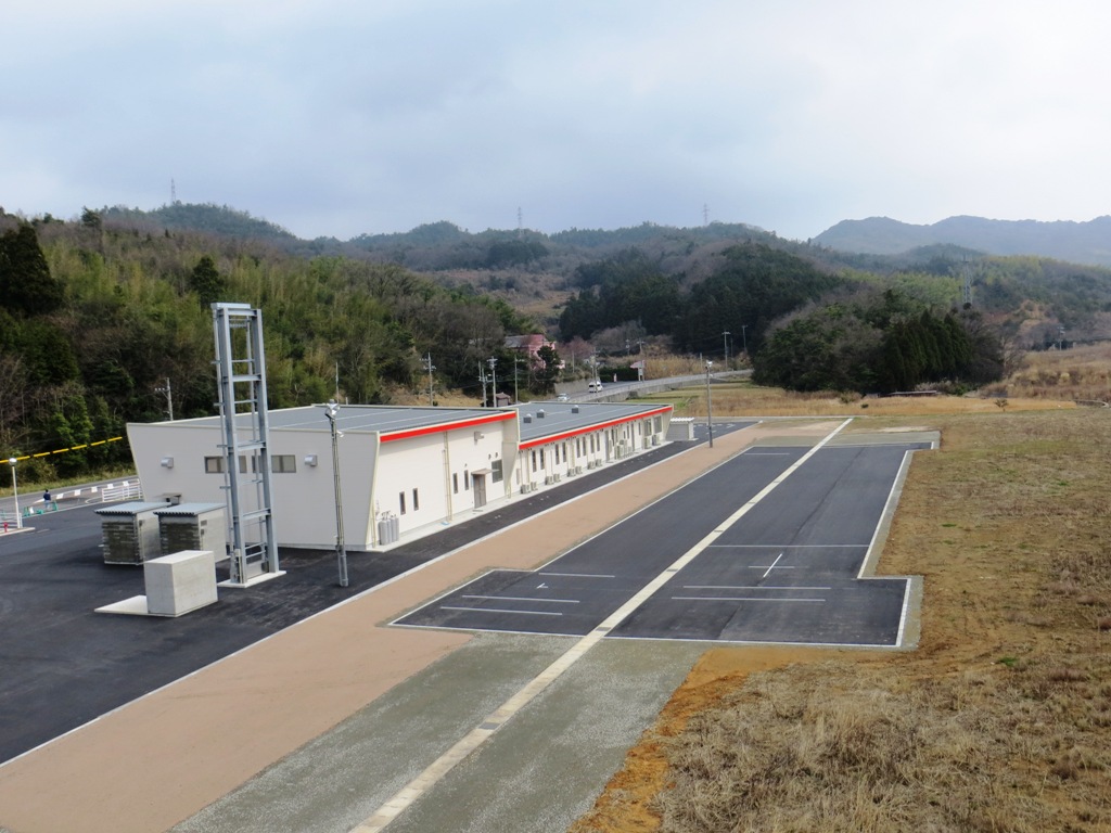 東部分署の建物裏手にある消防操法訓練場の写真