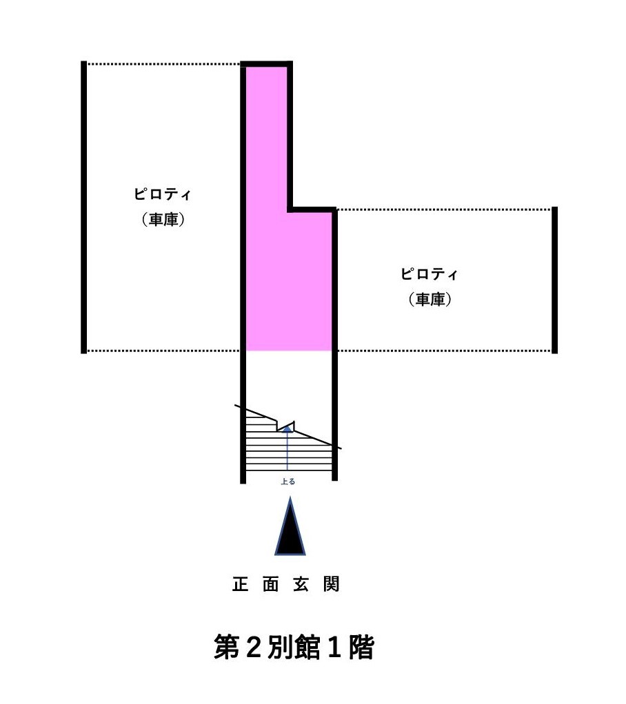松江市役所第2別館1階の平面図