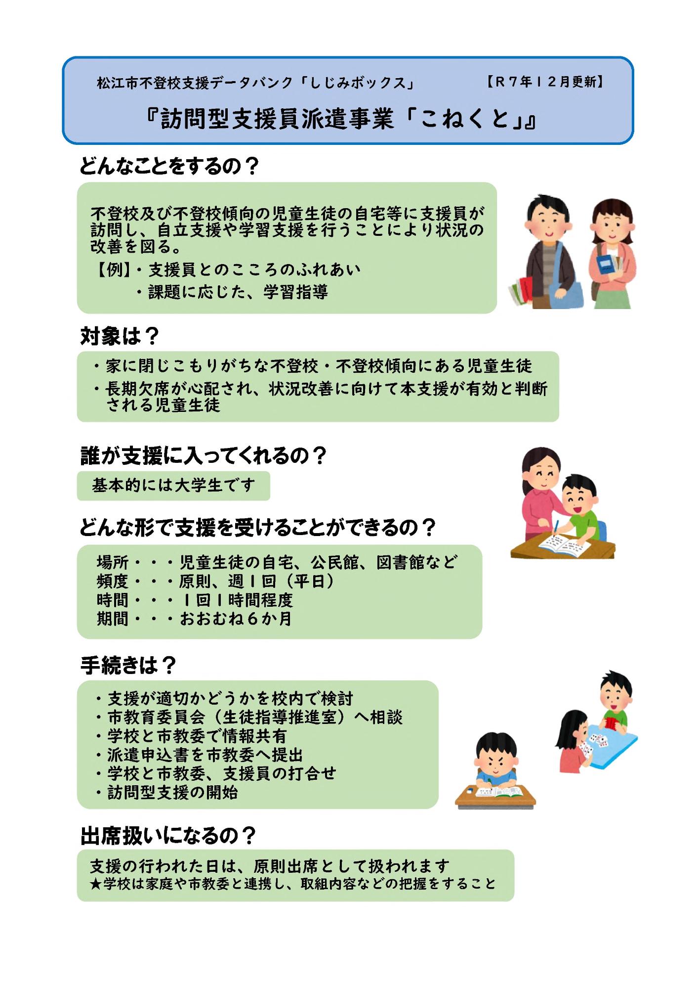 訪問型支援員派遣事業『こねくと』