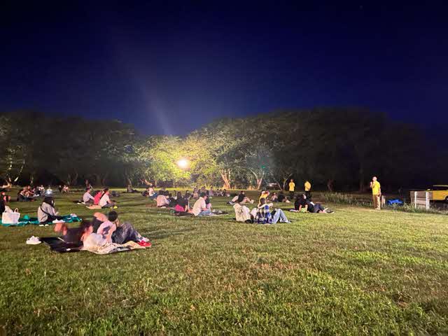 夏休みの天文教室の様子