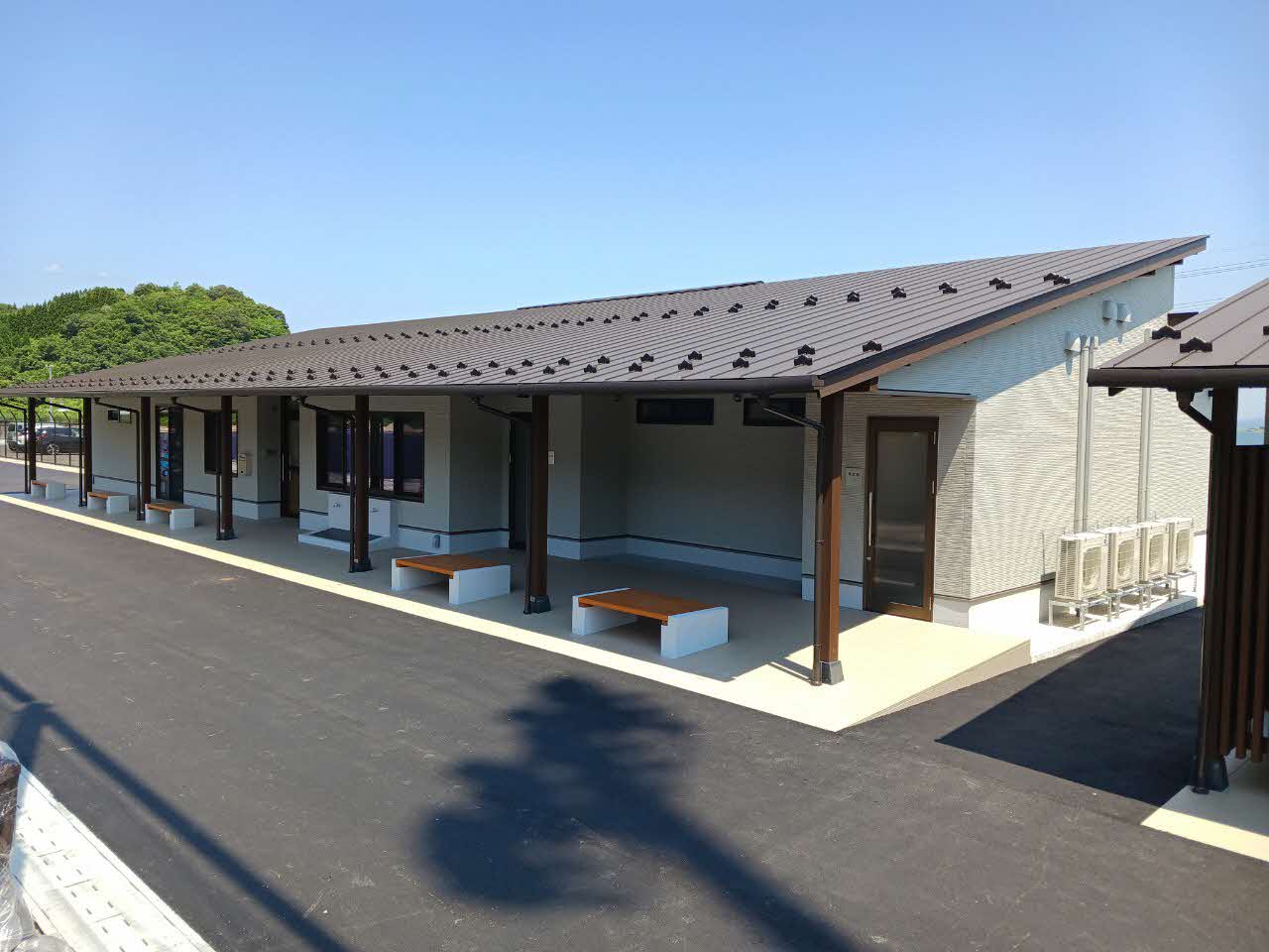 中海スポーツパークのクラブハウス写真（更衣室側）