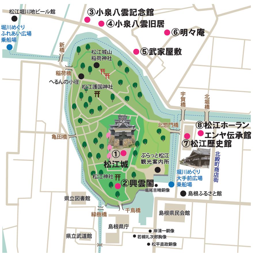 松江城周辺マップ