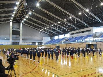 親子運動会閉会式の様子