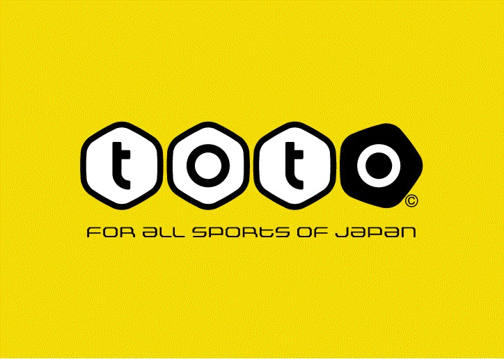 黄色の背景に「toto」という文字列が一文ずつ6角形の図形内に記載されたロゴのイラスト