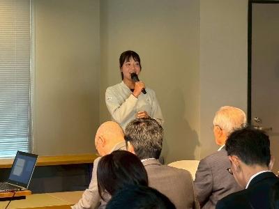 細木選手活動報告の様子