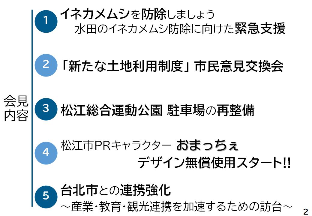8月6日市長定例記者会見項目