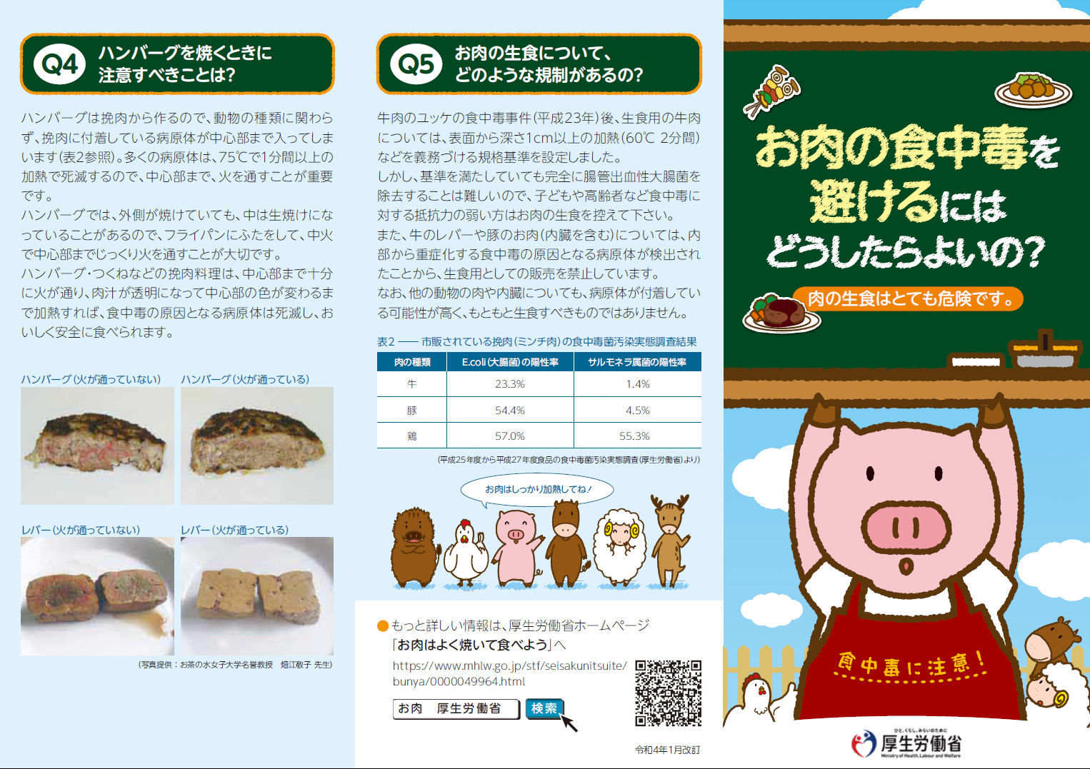 お肉食中毒予防リーフレット2