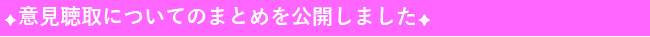 意見聴取についてのまとめを公開しました