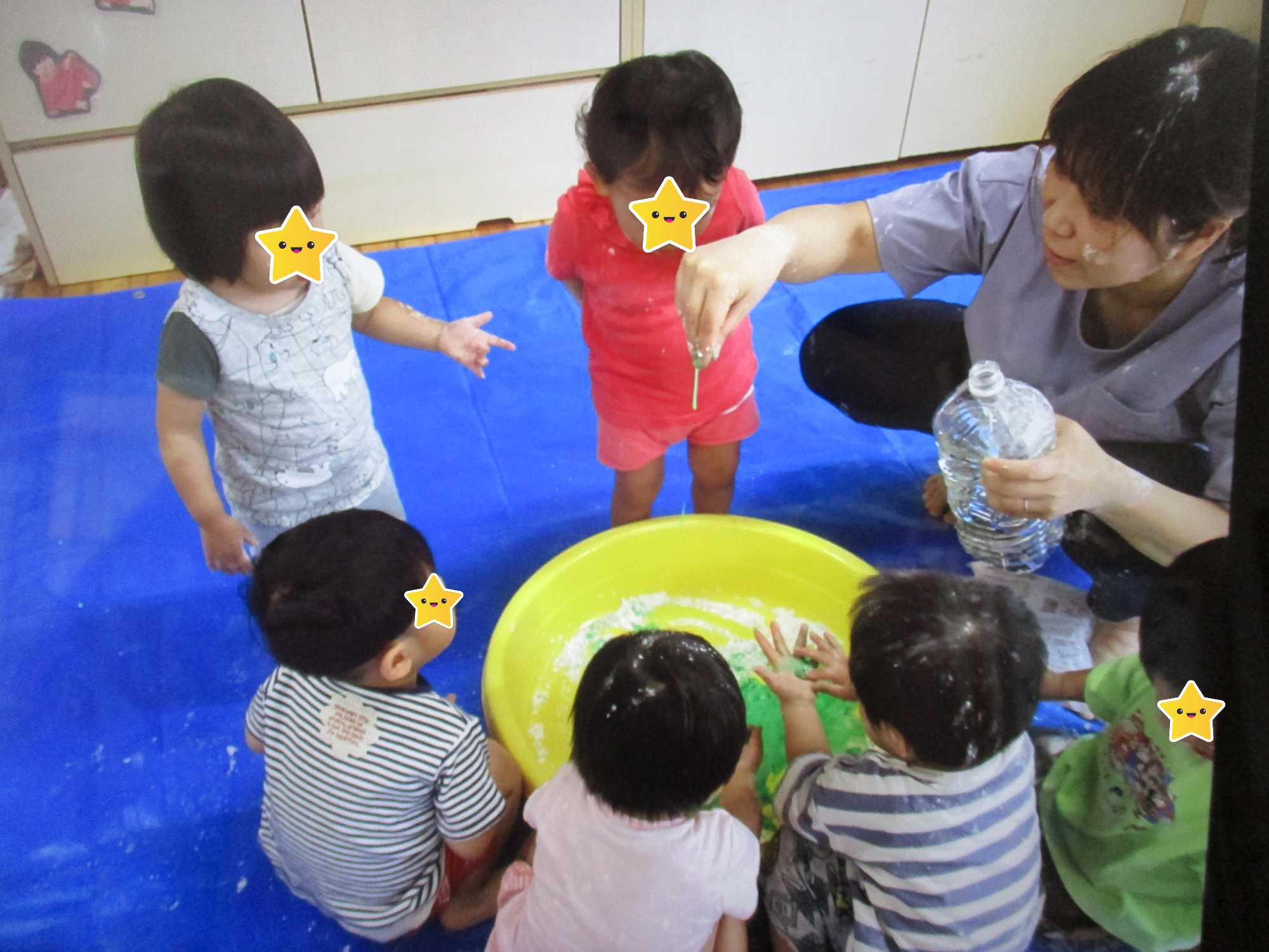 片栗粉で遊んだよ-