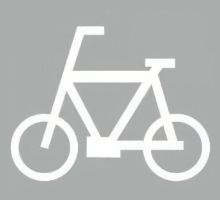 「普通自転車の歩道通行可」を示す標示