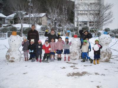 雪遊び たのしかったね