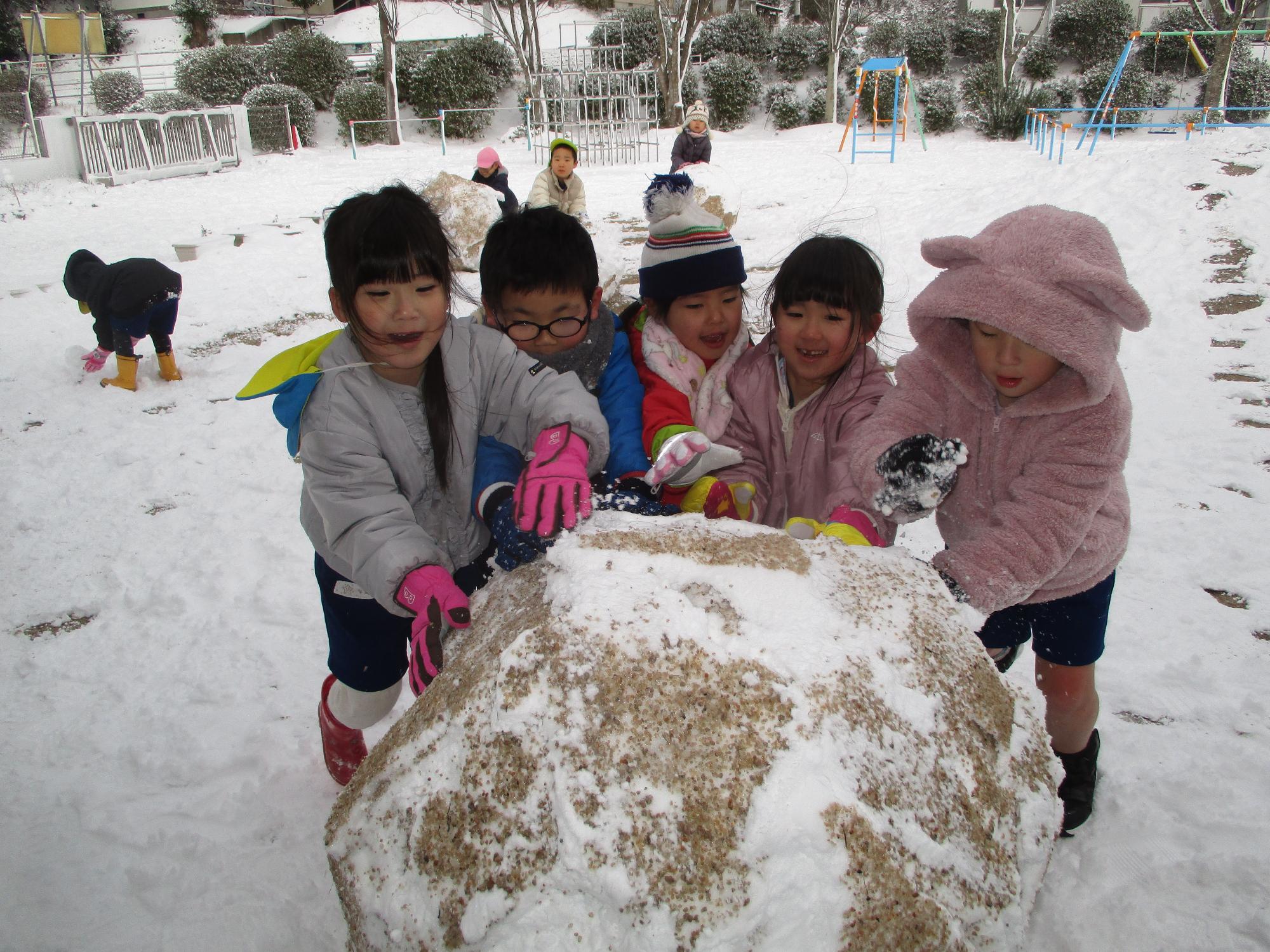 雪だるま大きいの作ったよ