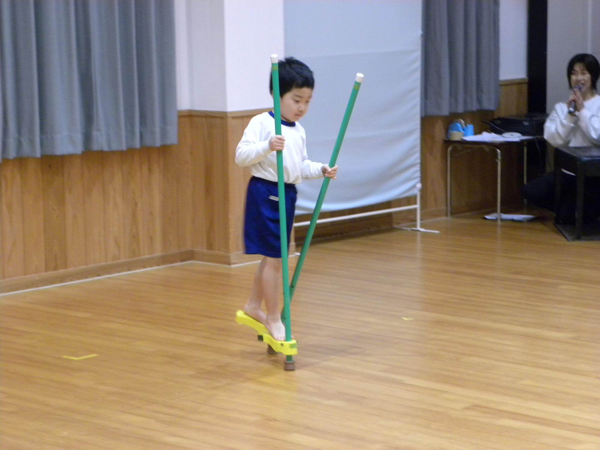 繰り返し練習したら、乗れるようになったよ！