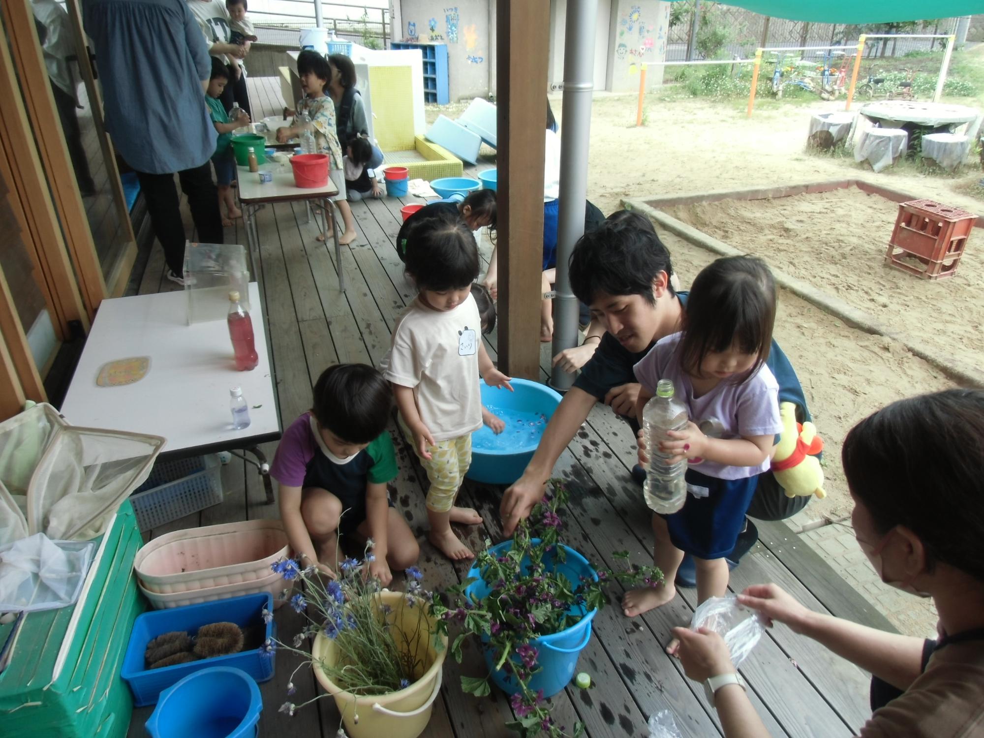 色水を作る様子