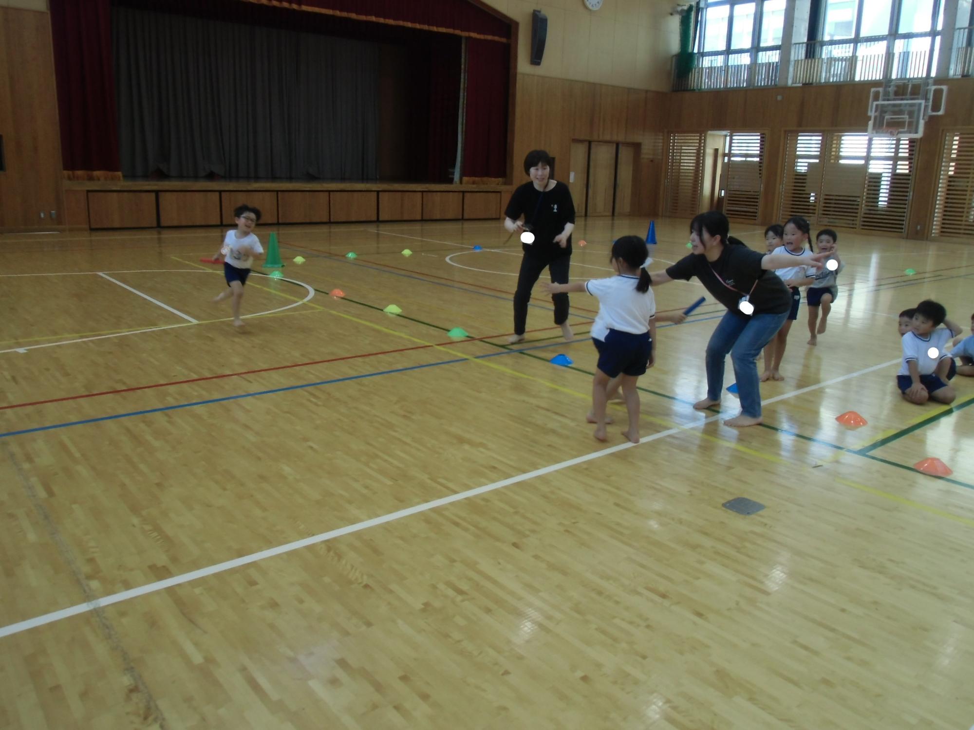 懸命に走る様子