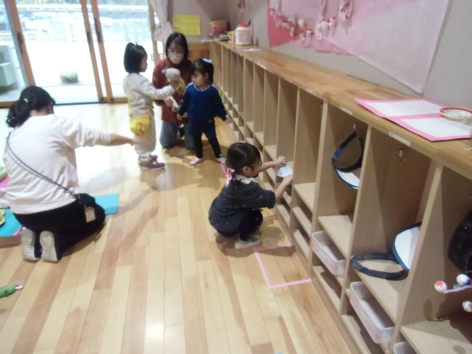 うさぎさんの掃除の様子