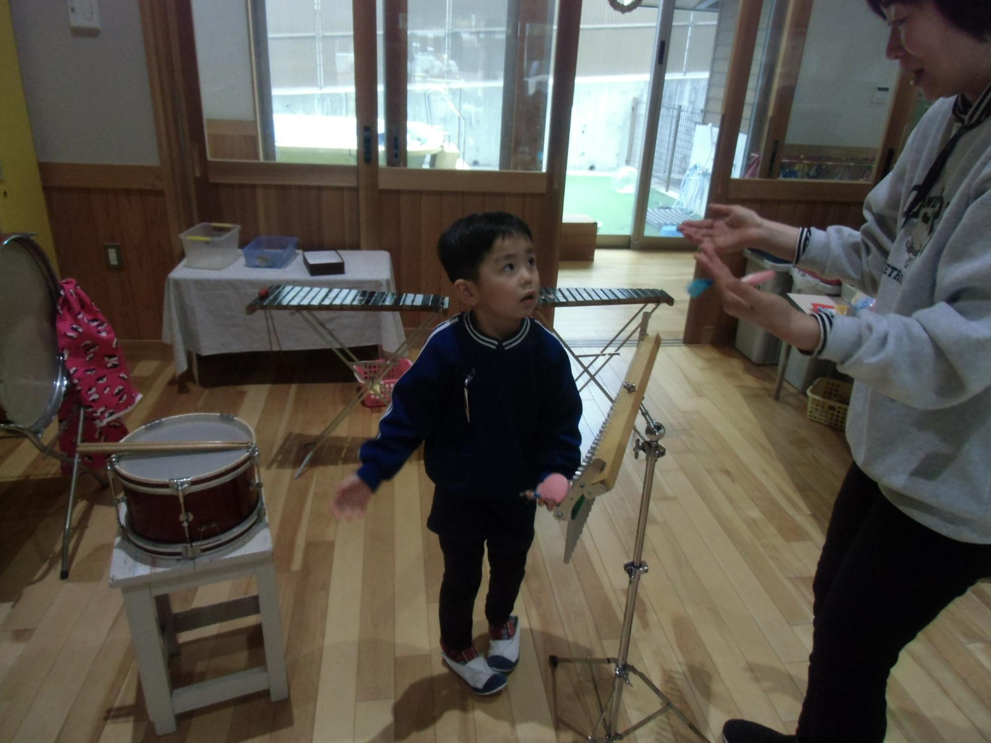 カスタネットの練習風景