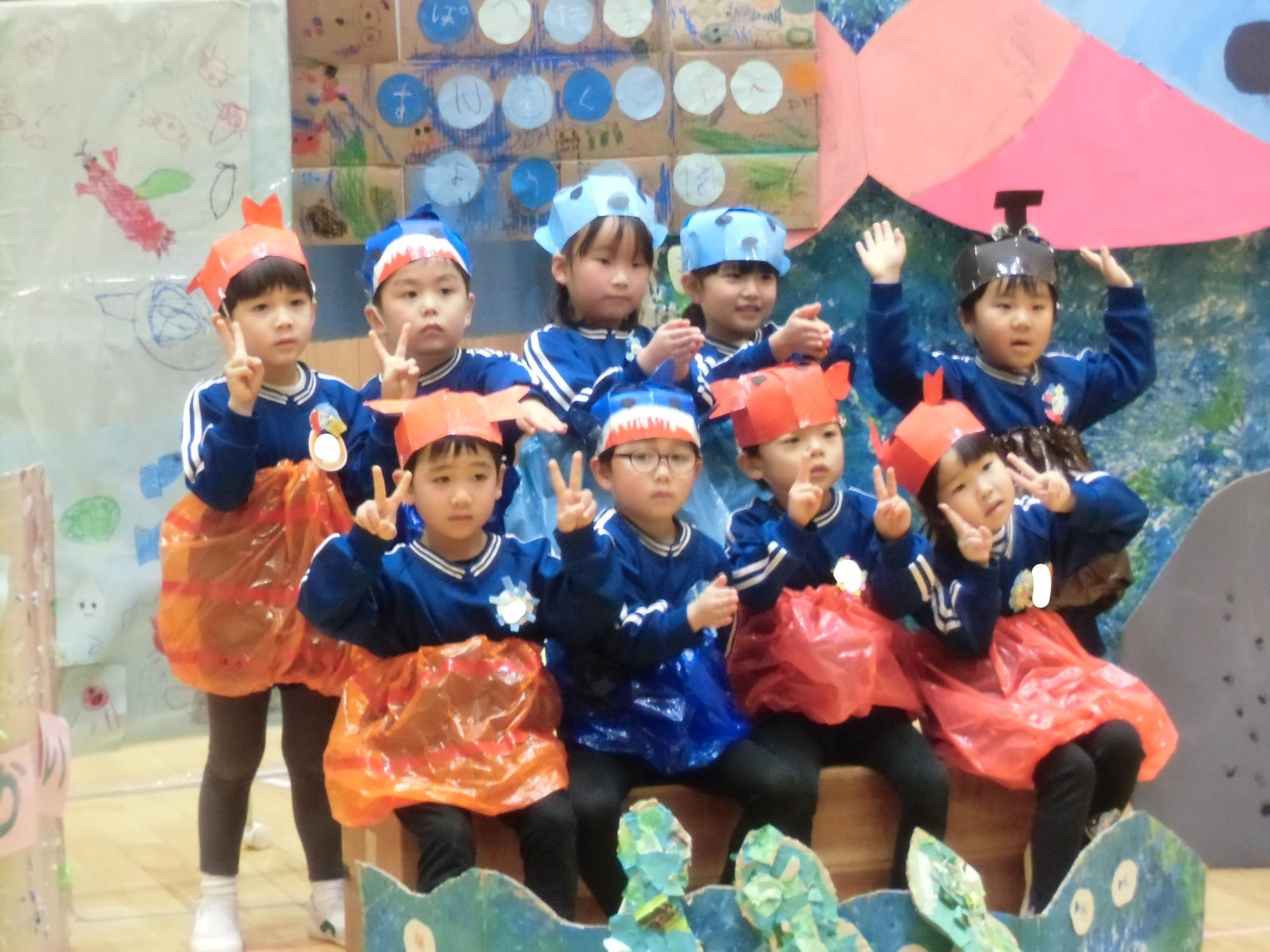 がんばったぱんだきりんさんの様子