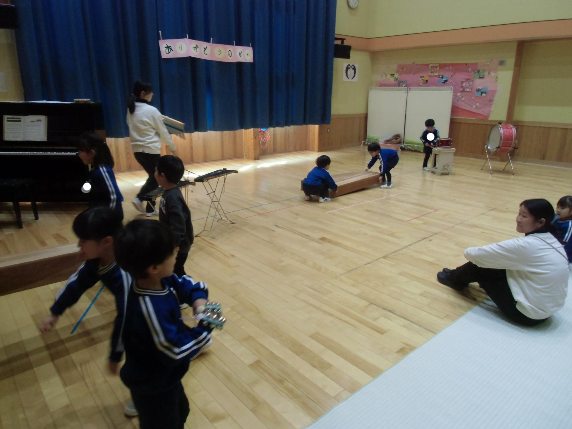 準備する様子を見てもらう