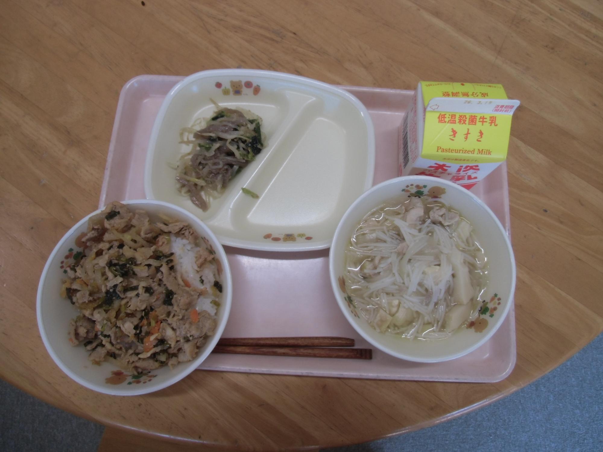 今日の献立の様子