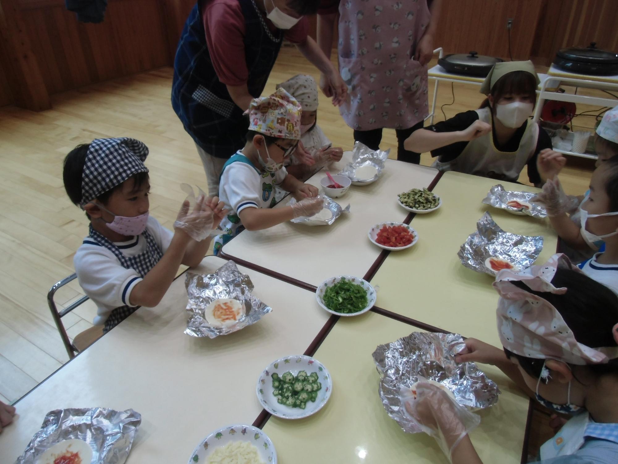 料理をする様子