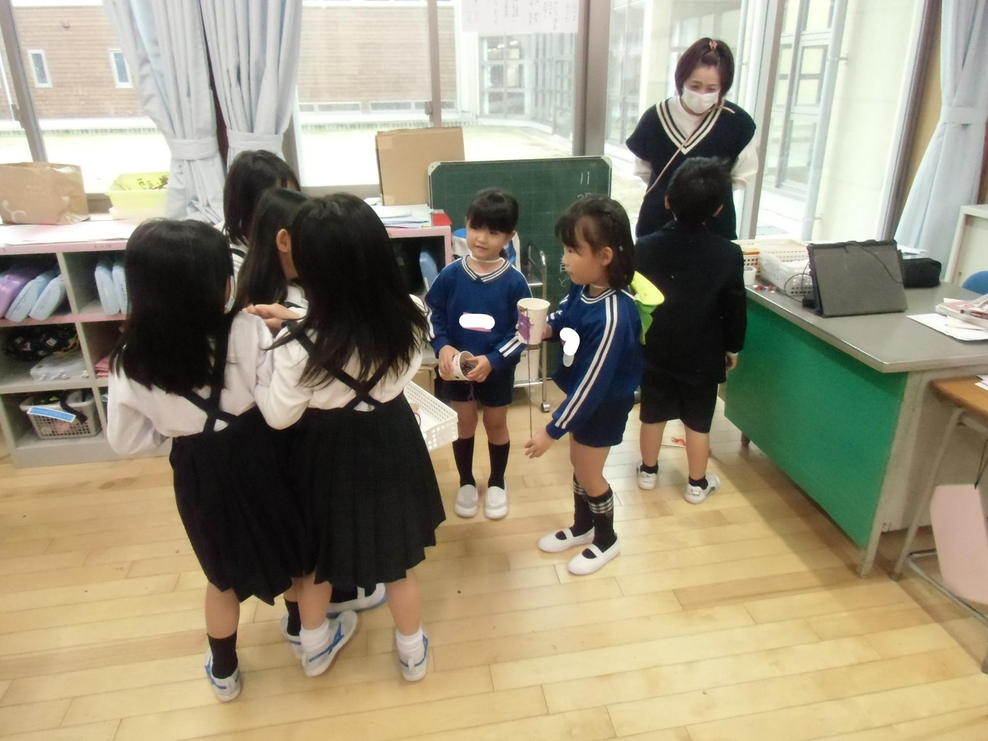 県球をしている様子