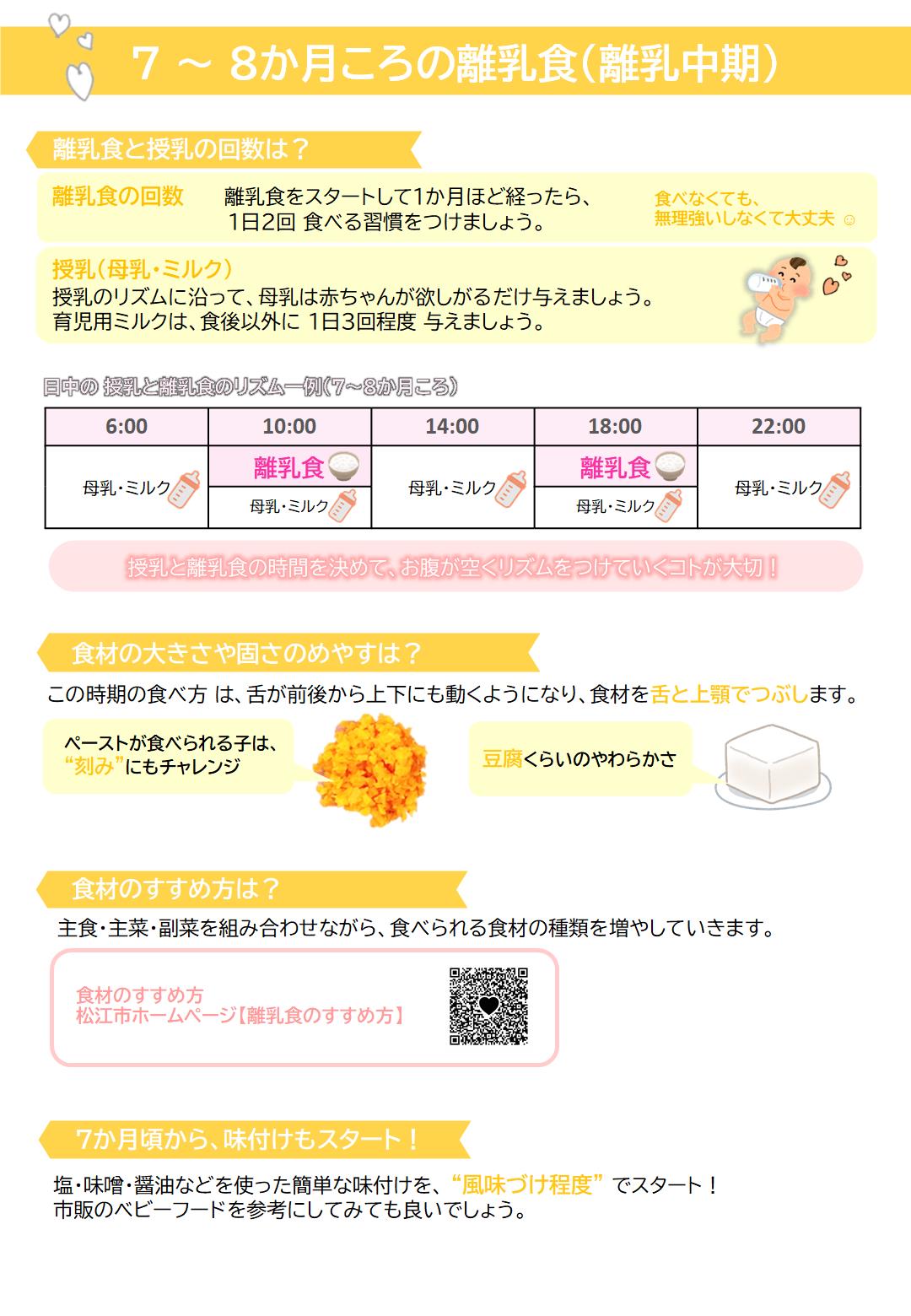 7,8か月頃の離乳食