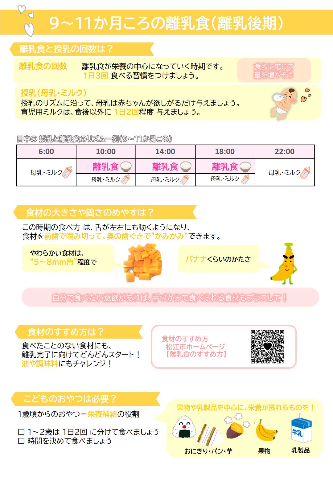 9,10か月頃の離乳食