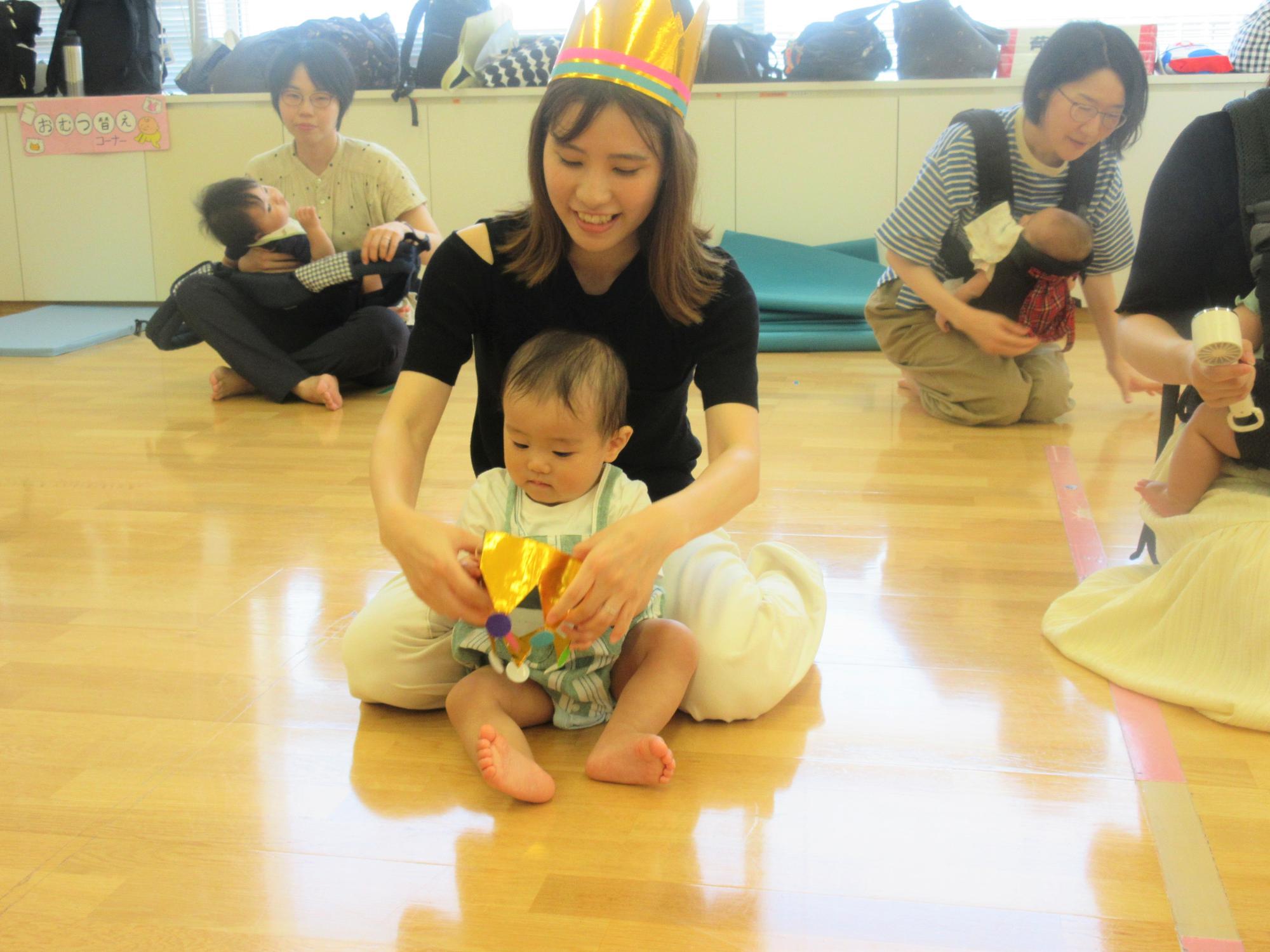 今月で卒業されるお母さんとお子さんの写真