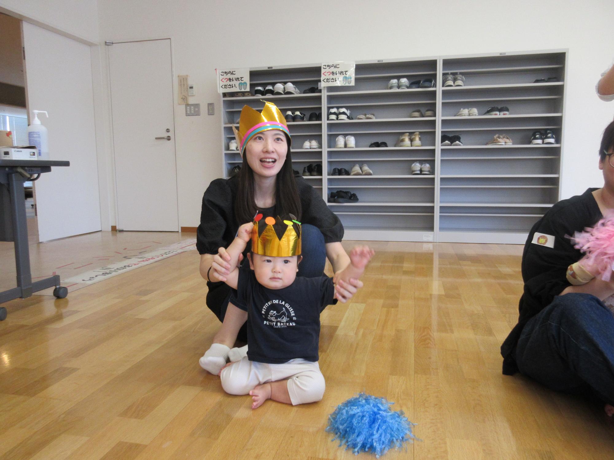 今月で卒業されるお母さんとお子さんの写真