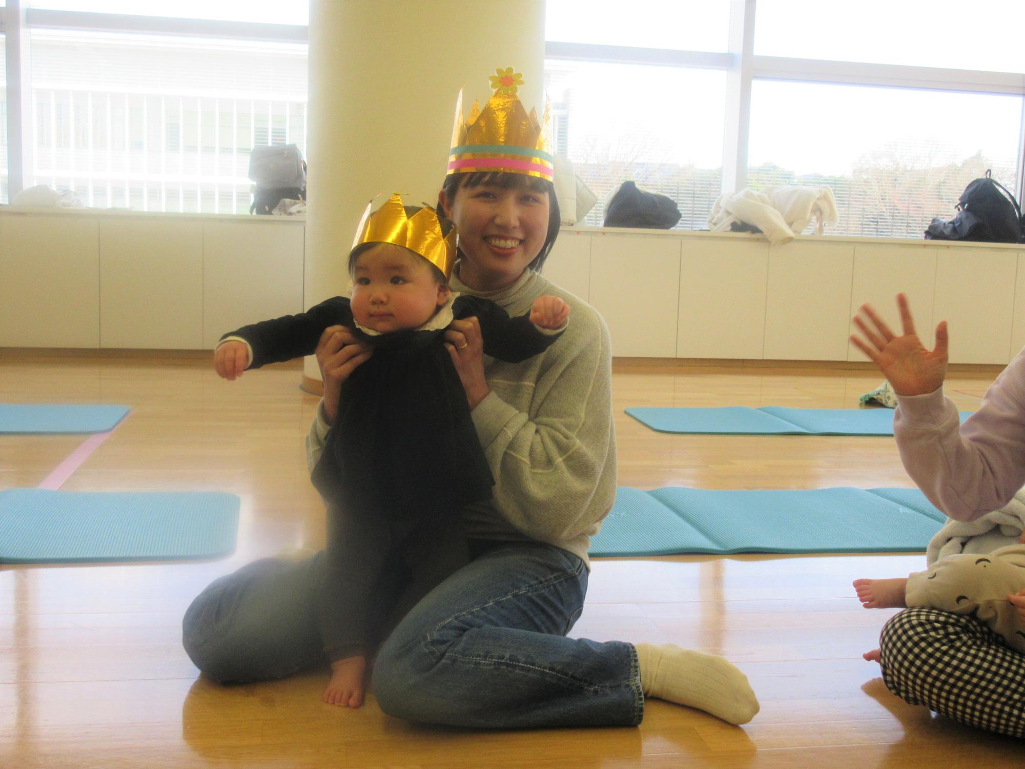 今月で卒業されるお母さんとお子さんの写真