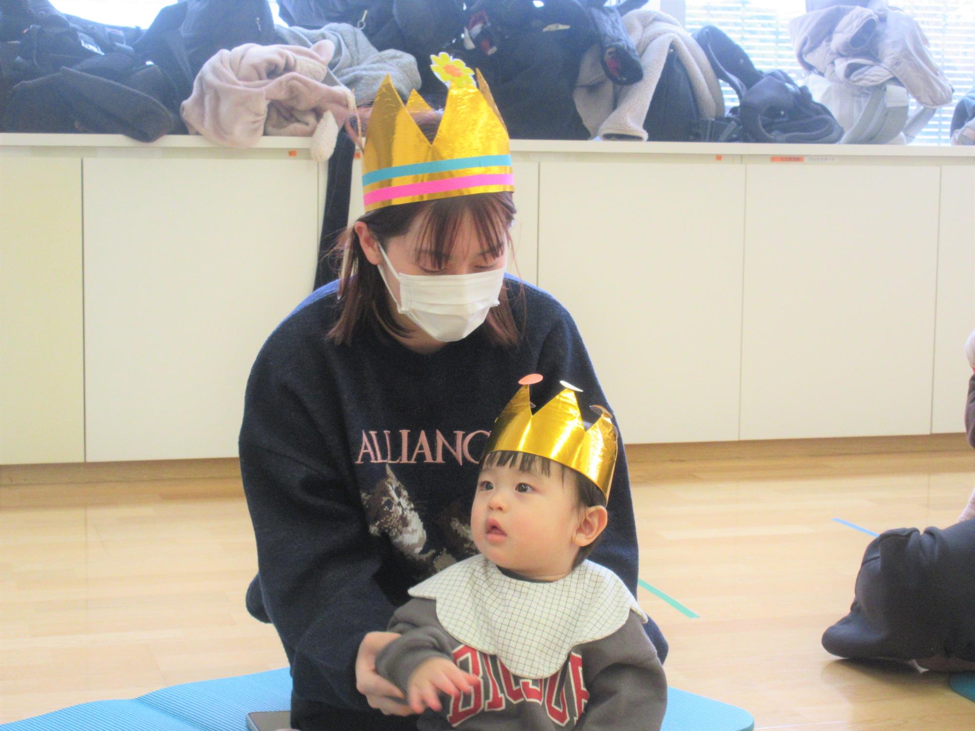 今月で卒業されるお母さんとお子さんの写真