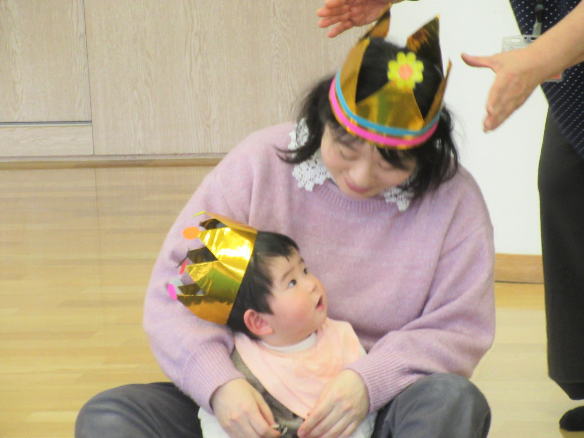 今月で卒業されるお母さんとお子さんの写真