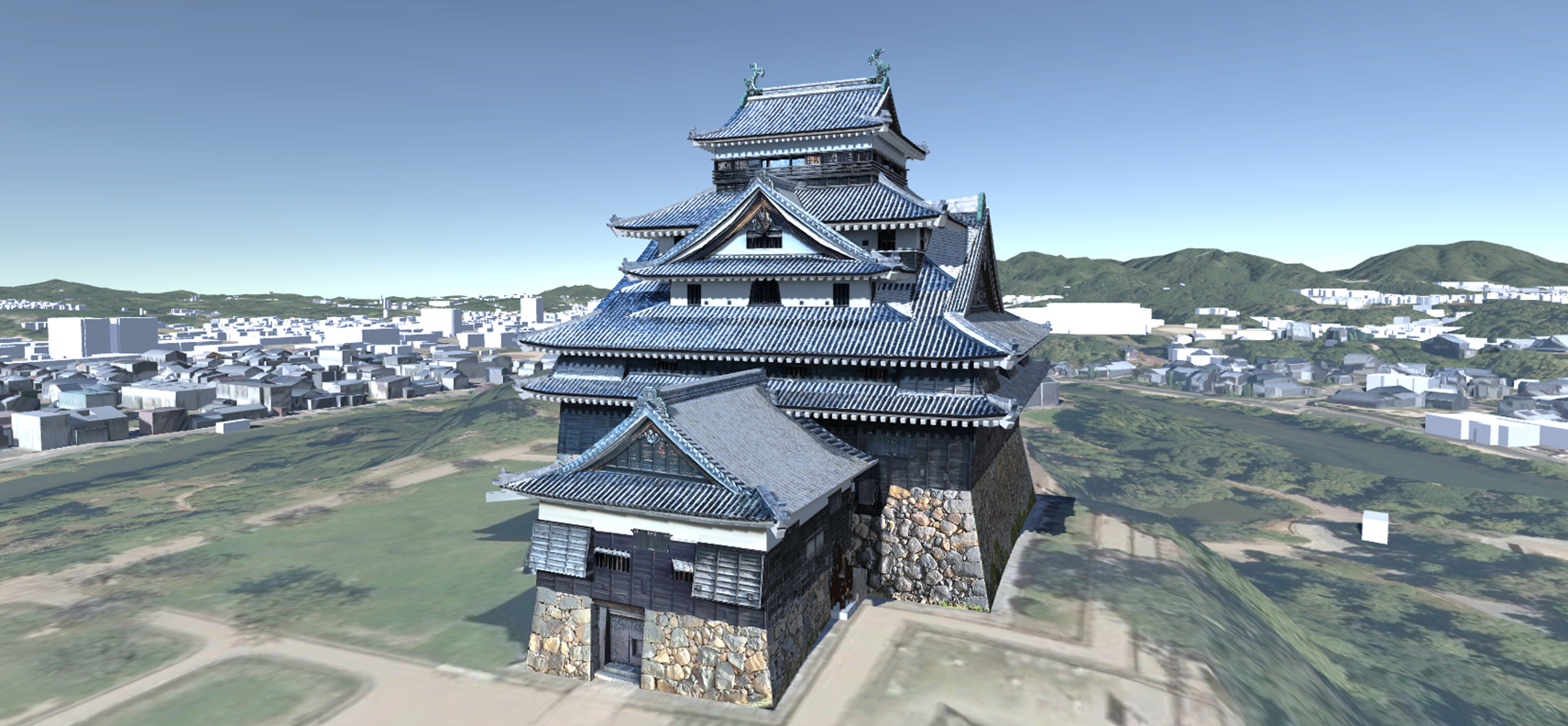 国宝松江城の3D都市モデル