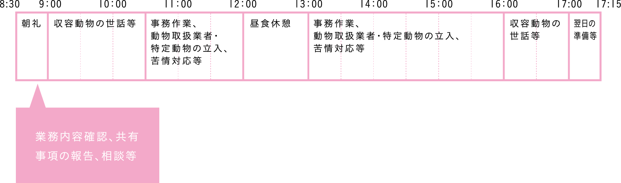 One day's schedule