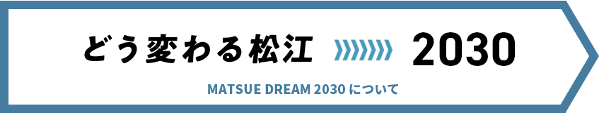 どう変わる松江 2030 MATSUE DREAM 2030について